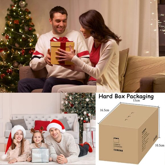 2 Slot Cotton Swab Ball Qtip Holder Jar Plastic Container Dispenser Box with Hin - Picture 6 of 6